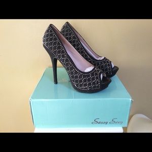 Awesome black/silver stilettos.